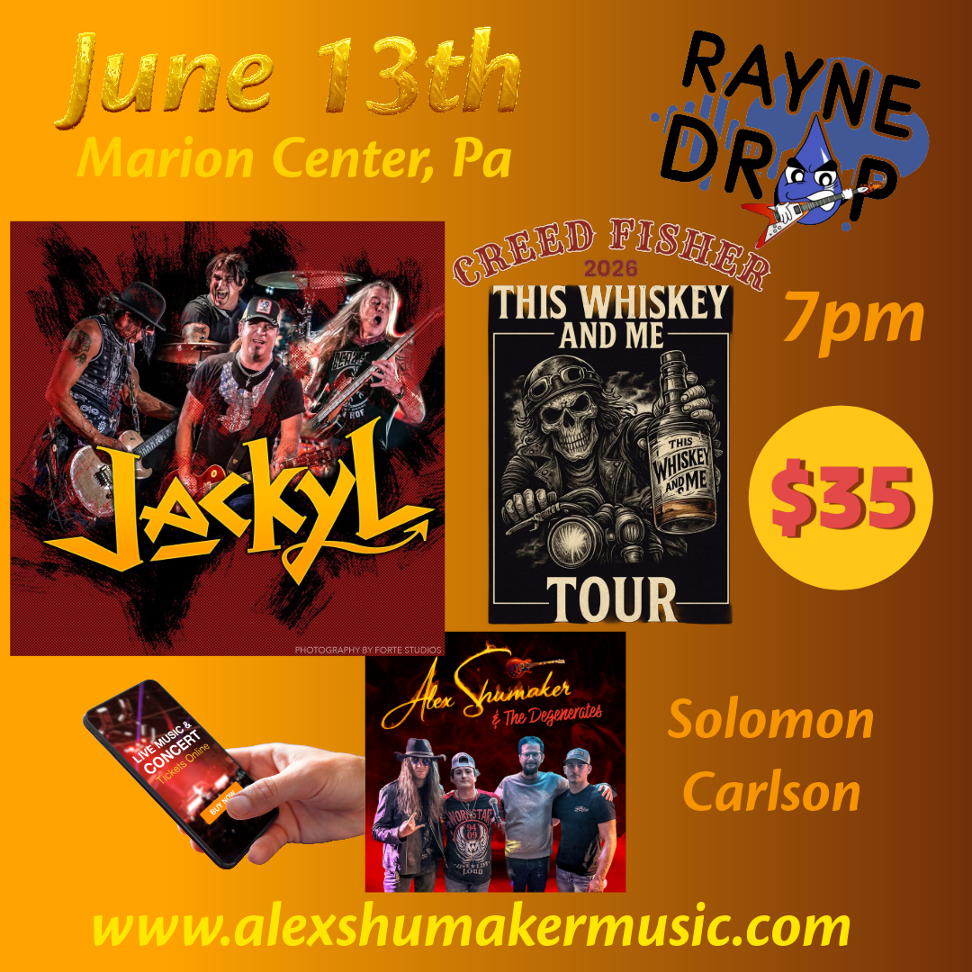 JACKYL & CREED FISHER at the Rayne Drop in Marion Center, PA with guest Alex Shumaker & The Degenerates