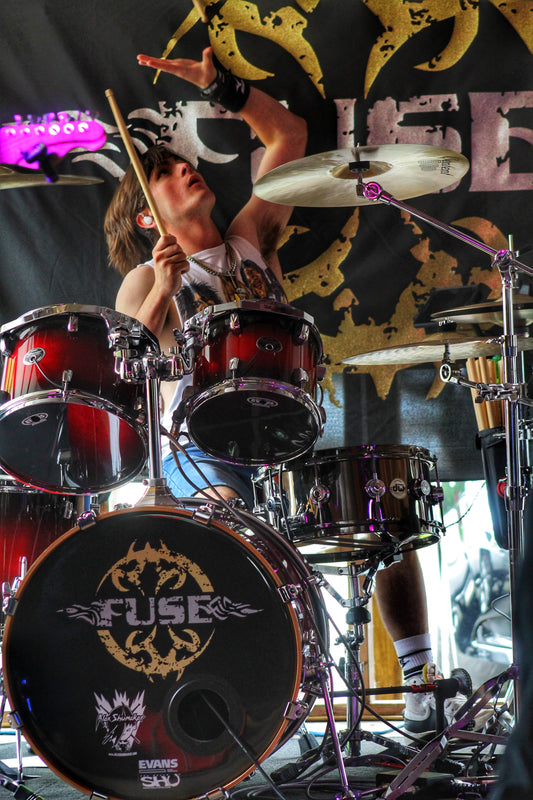 Alex Shumaker 2024 Autographed Photo Fuse on Drums
