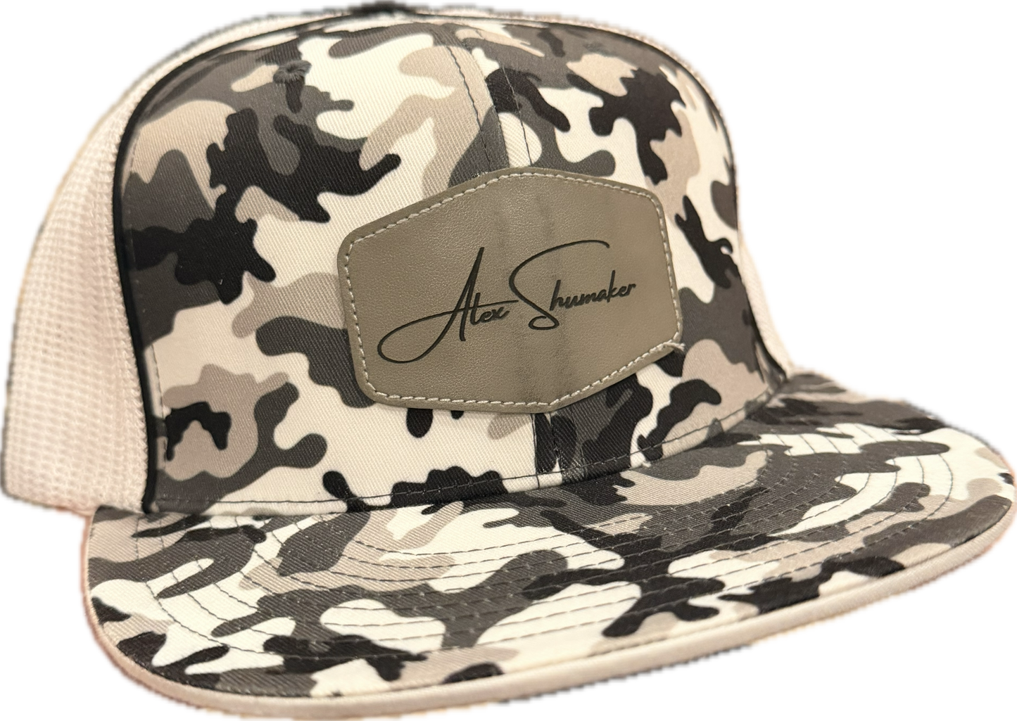 Alex Shumaker White/Grey Camo Hat FITTED SM/MED