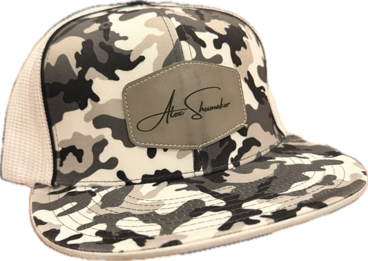 Alex Shumaker White/Grey Camo Hat FITTED Large