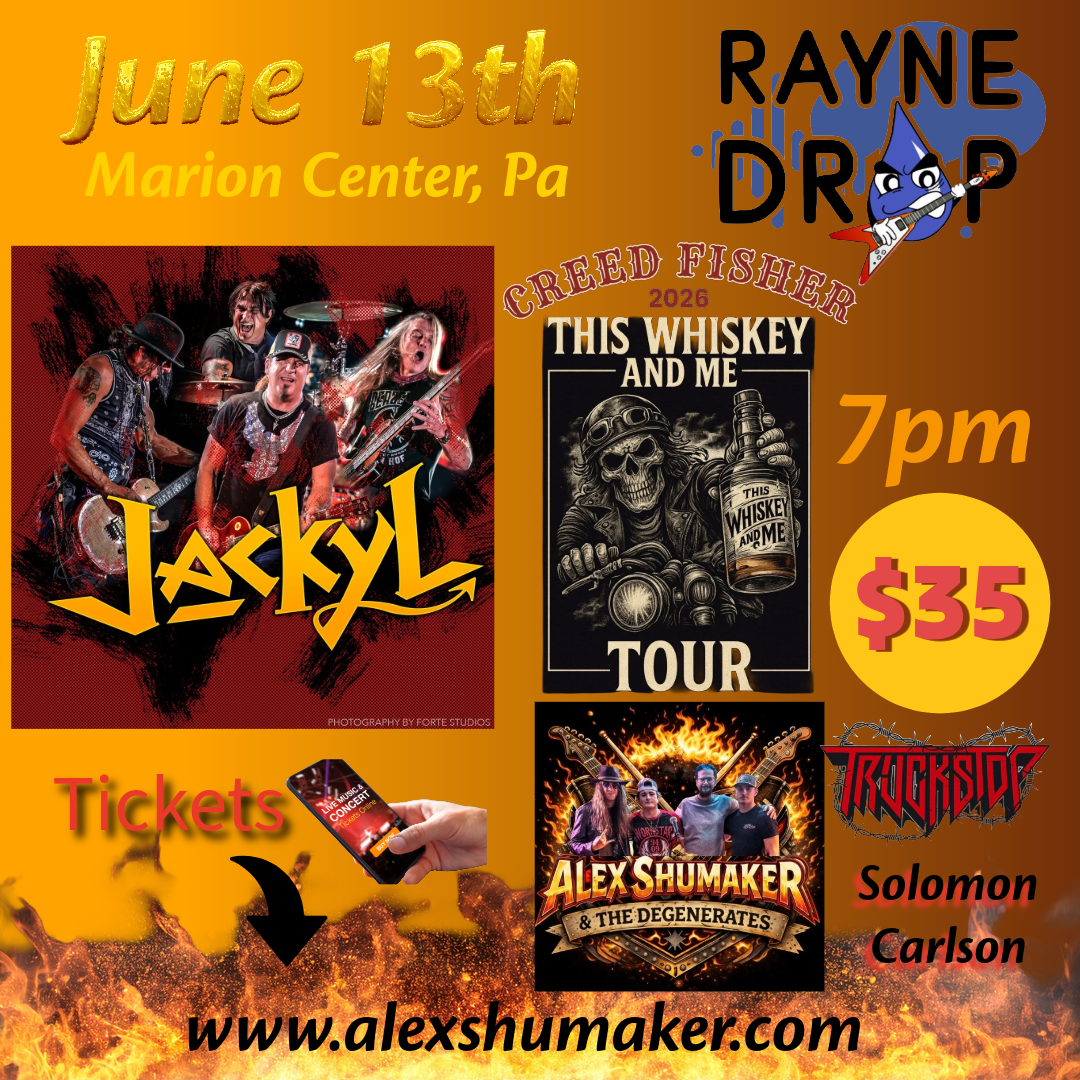JACKYL & CREED FISHER at the Rayne Drop in Marion Center, PA with guest Alex Shumaker & The Degenerates